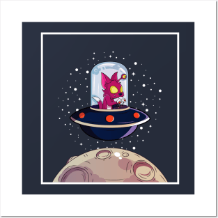 Space Cat Posters and Art